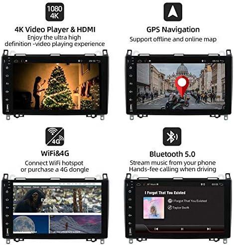 YUNTX PX6 Android 10 Autoradio Passt für Mercedes Benz Viano/Sprinter/W906 - [4G+64G] - KOSTENLOSE R