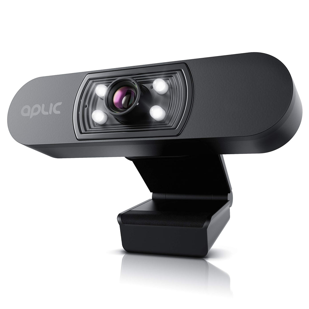 CSL - Full HD Webcam mit Mikrofon 1080p - 1920x1080P – 4 Hilfslichter/Szenelicht– 5P Linse – automat