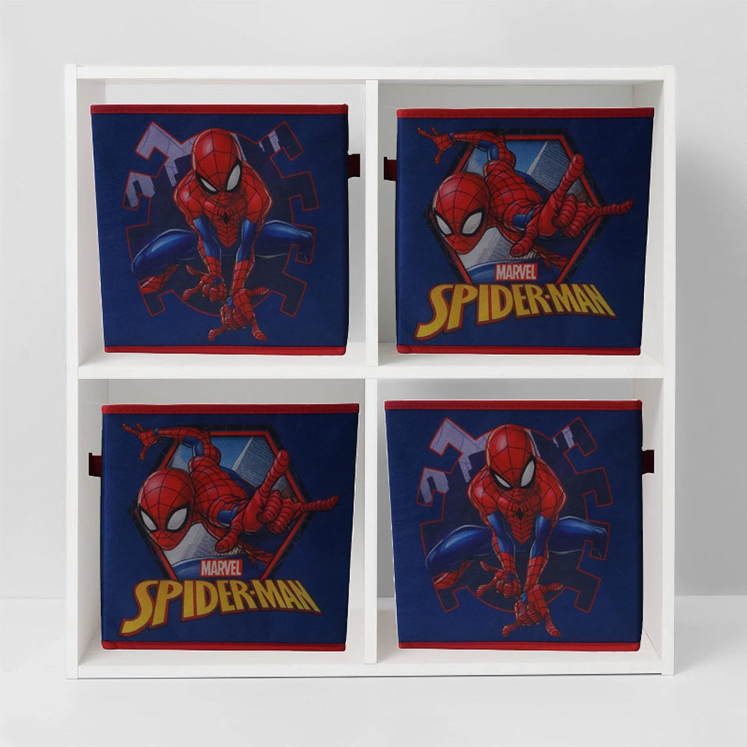 Idea Nuova Marvel Spiderman Aufbewahrungswürfel, zusammenklappbar, Blau, Spiderman