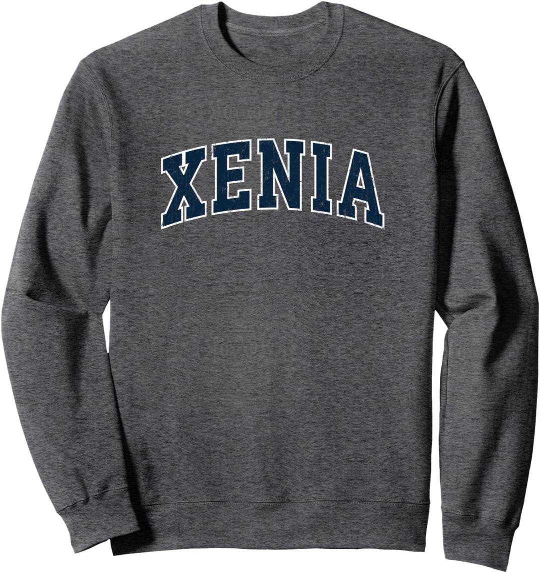 Xenia Ohio OH Vintage-Sportdesign, Marineblau Sweatshirt