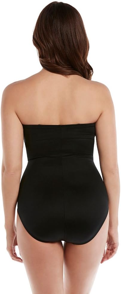 Miraclesuit 6516657 Women's Rock Solid Madrid Black Underwired Shaping Swimsuit 46