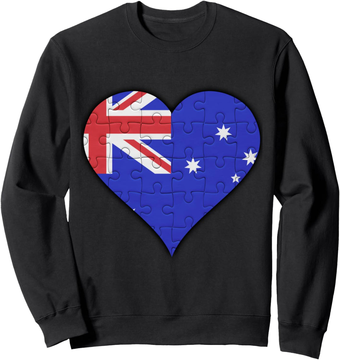 Australien Australische Flagge Herz Sweatshirt