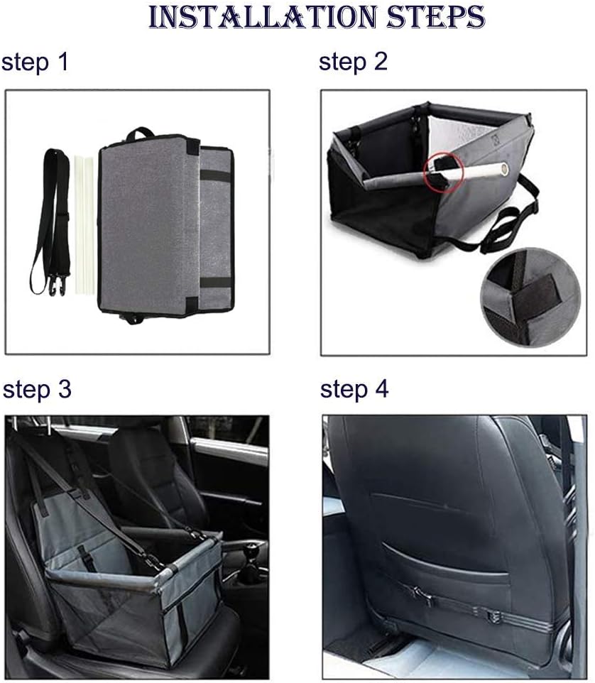 MENGQI Hundeautositz - Wasserdicht Atmungsaktiv Haustier-Auto-Matte, Sicherheit Booster, Waschbar Ma