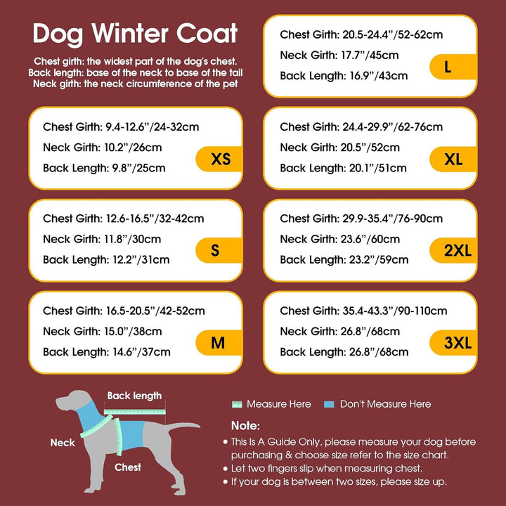 ASENKU Hundemantel Winter XL,Grosse Hundemantel Fleece Wasserdicht und Warm,Reflektierende Hundejack