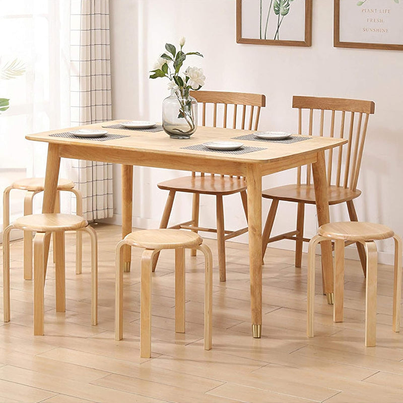 IBUYKE Stapelhocker-Massivholz Hocker Hausbank Holzhocker Mode Kreative Hocker Moderne Esstisch Hock