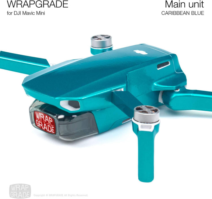 WRAPGRADE Skin kompatibel mit DJI Mavic Mini (Caribbean Blue), Caribbean Blue
