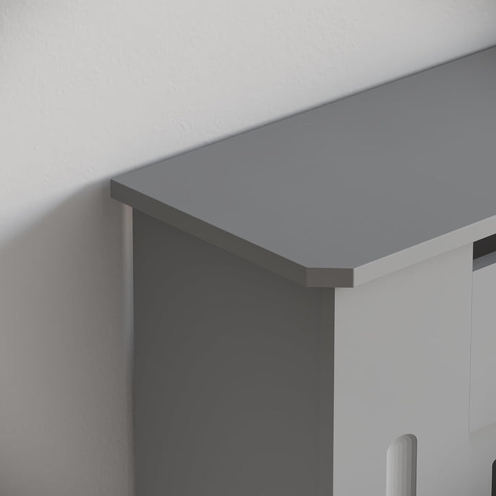 Vida Designs heizkörperabdeckung, Holzwerkstoff, Grau, Einstellbar Grau Einstellbar, Grau Einstellba