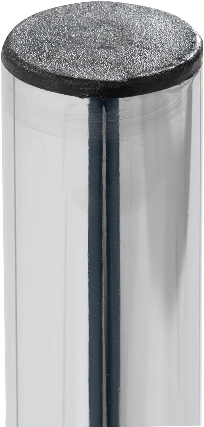 Home4You Sitzhocker - Stapelbar - Belastbar bis 90 kg - 36x47x36 cm - Weiss - Chromfarben - Metall -