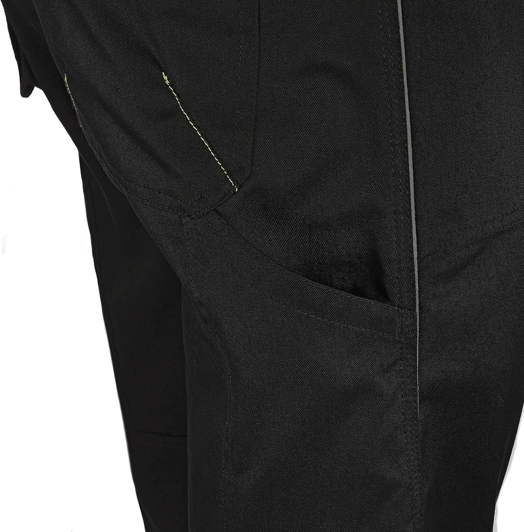 TMG Profile Arbeitsshorts Herren kurz mit Stretchbund & Reflektorstreifen - Werkzeugtasche, aus Baum