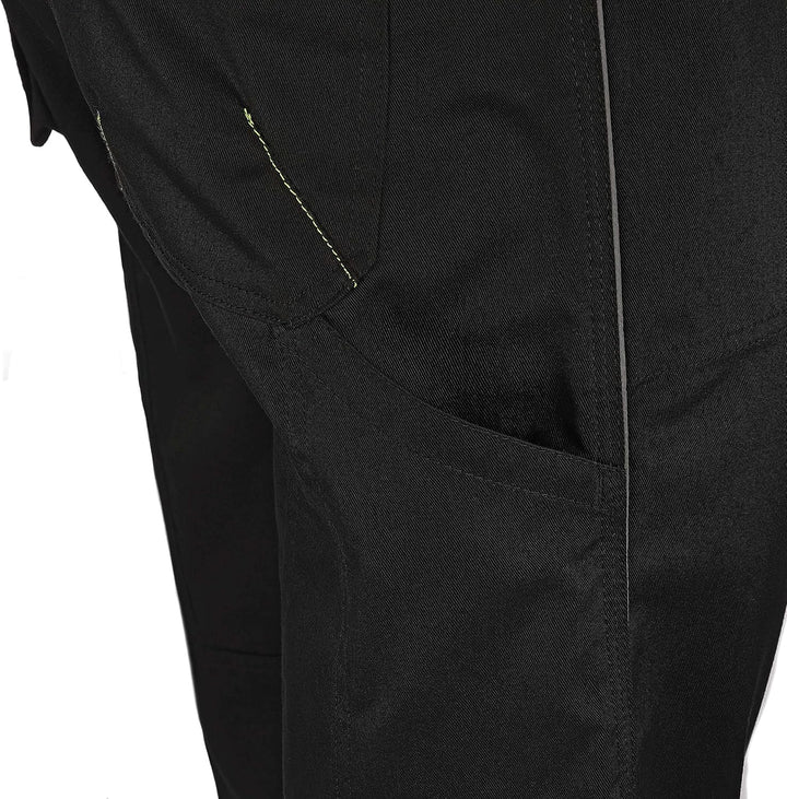 TMG Profile Arbeitsshorts Herren kurz mit Stretchbund & Reflektorstreifen - Werkzeugtasche, aus Baum