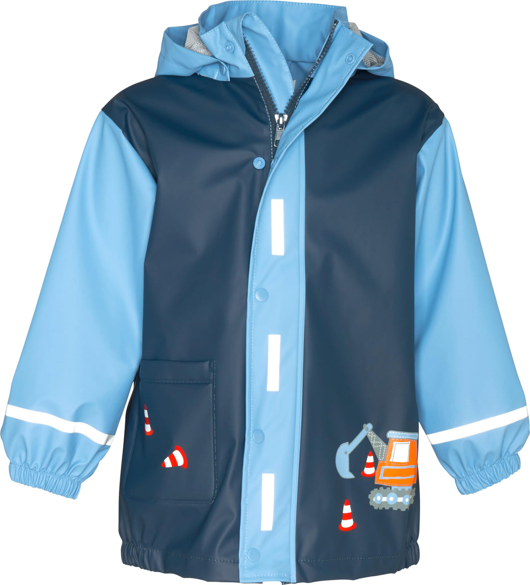 Playshoes Unisex Kinder Regenjacke Wind-und wasserdicht Regenmantel Regenbekleidung 98 Baustelle, 98