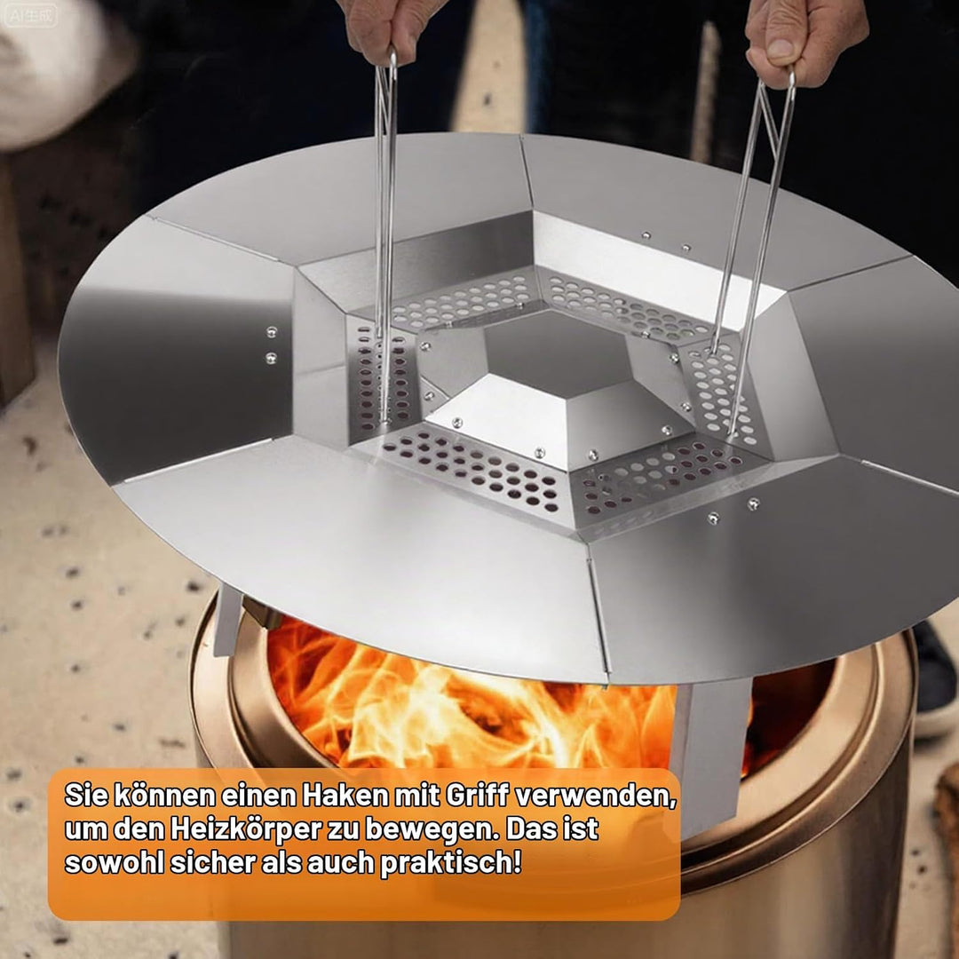 Solo Stove Bonfire Wärmeverteiler für Feuerschale – Mit 3 Abnehmbaren Füssen, Edelstahl Zubehör für