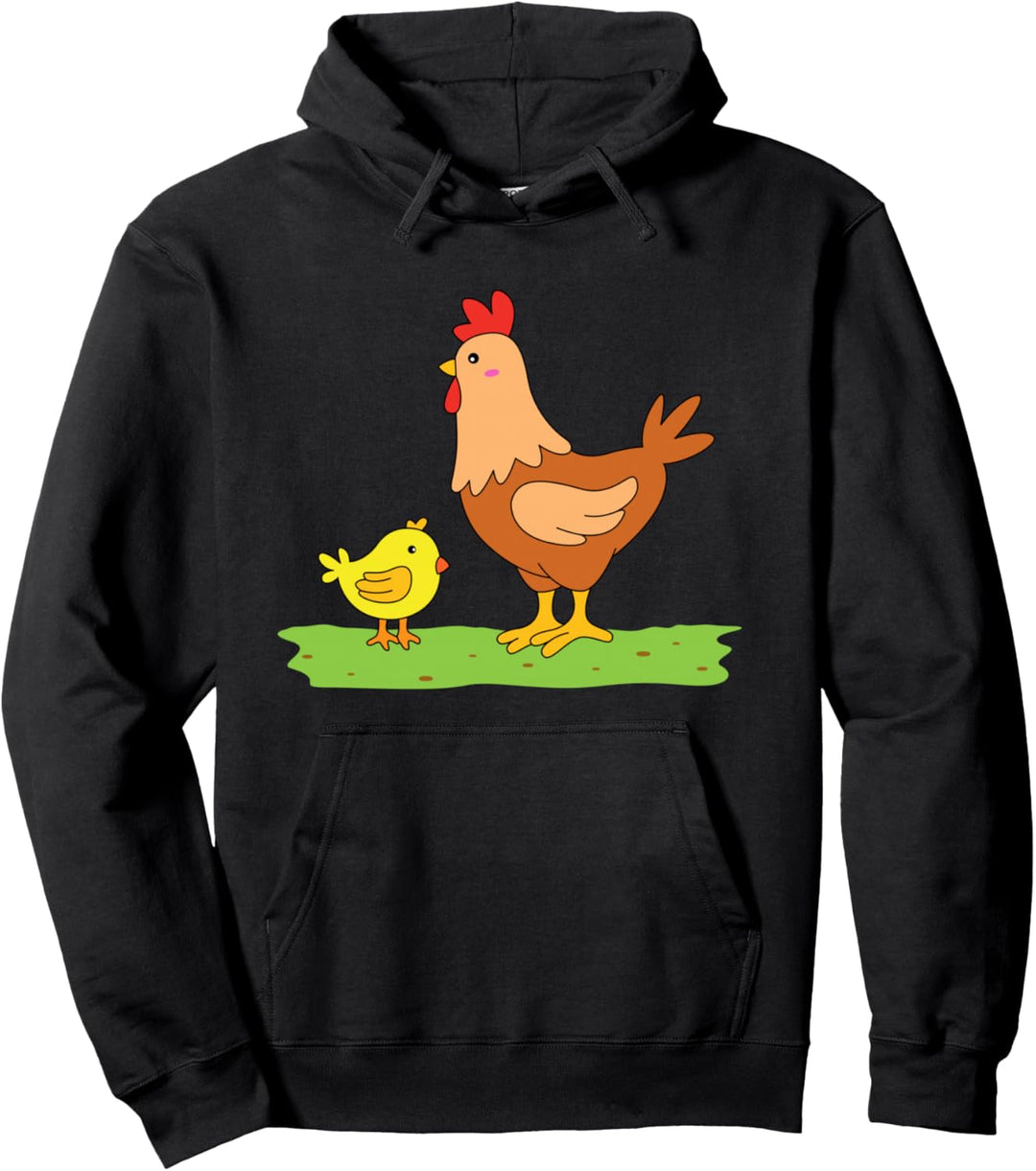 Huhn mit Küken Damen Herren Pullover Hoodie