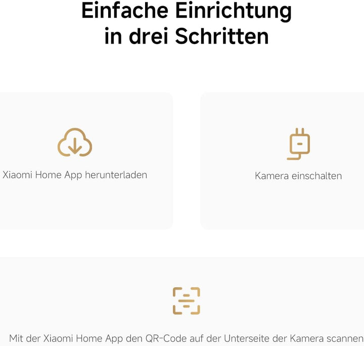 XIAOMI C201 Überwachungskamera Innen 1080p HD, 360° Kamera Überwachung Innen, Personen-/Haustiererke