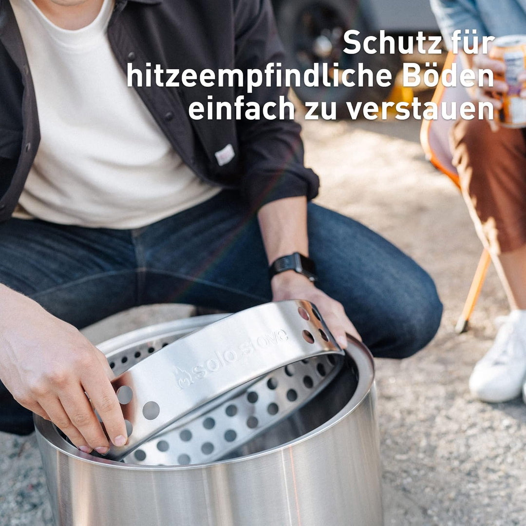Solo Stove Feuerschale Bonfire 2.0 mit Standfuss | Feuerstelle für Raucharme Holzverbrennung, Heraus