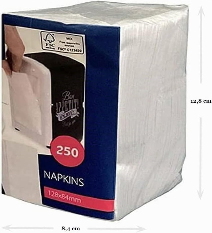 12er Set Servietten für Spender CABANAZ - 12 x 250 Stück