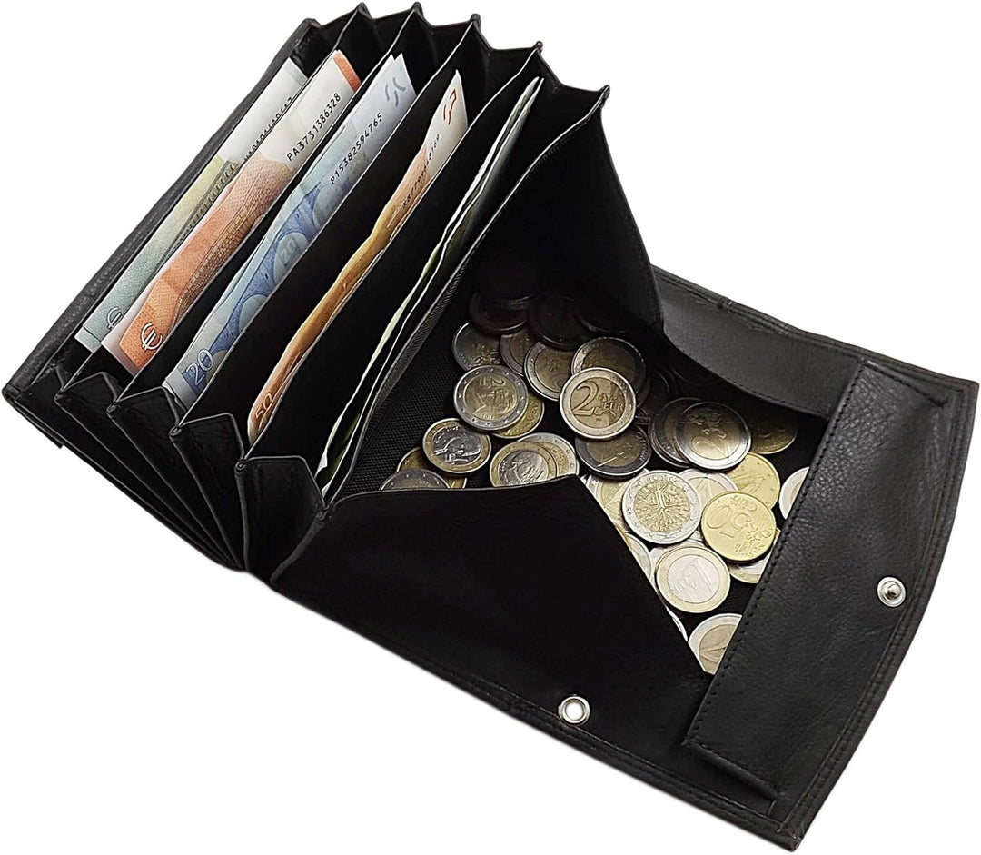 myledershop Echt Kalbsleder Kellnerbörse/Geldbörse/Geldbeutel/Portemonnaie/Portmonaise/Geldtasche/Po