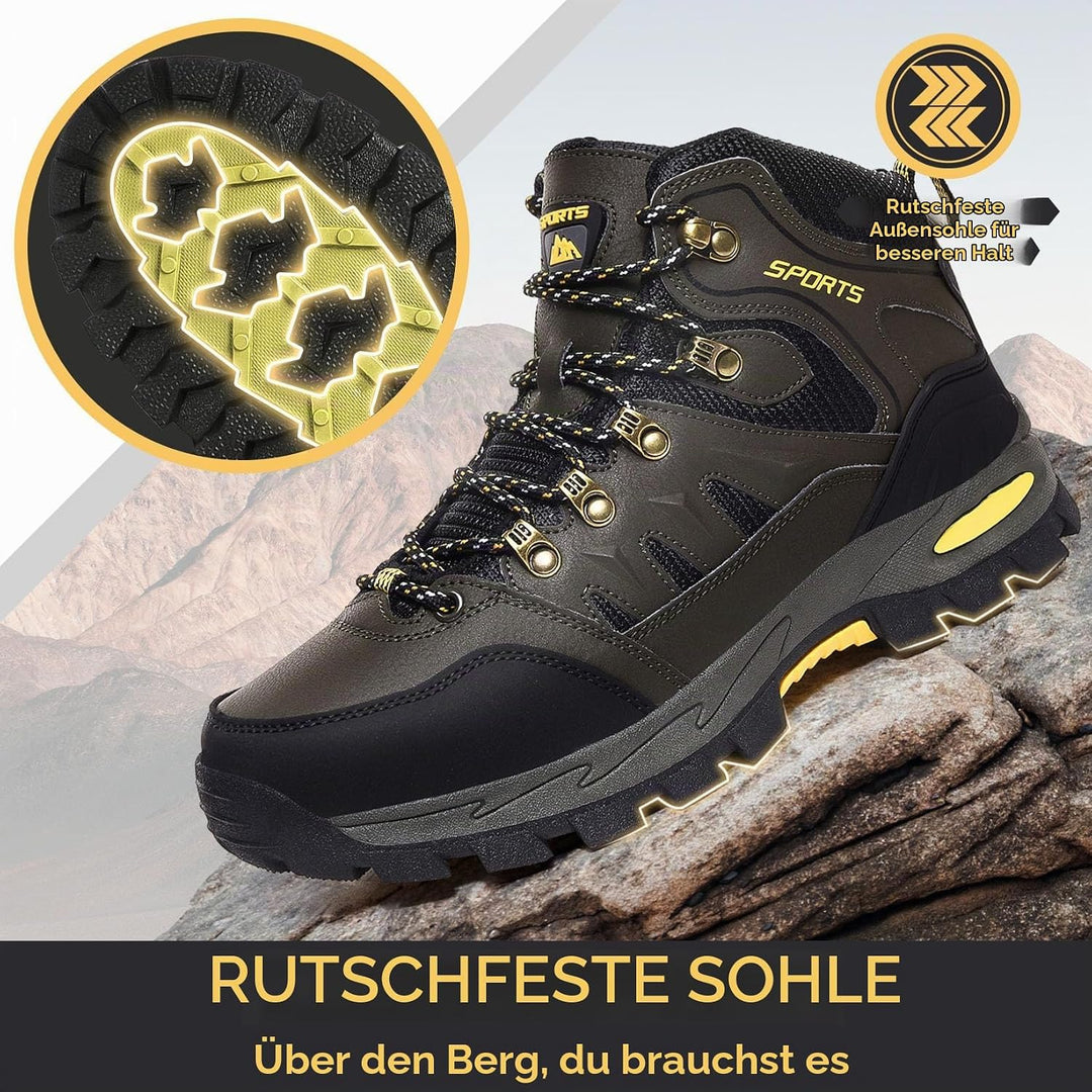 Littleplum Herren Wanderschuhe Winterschuhe Waterproof Wanderstiefel Outdoor Rutschfest High Top Tre