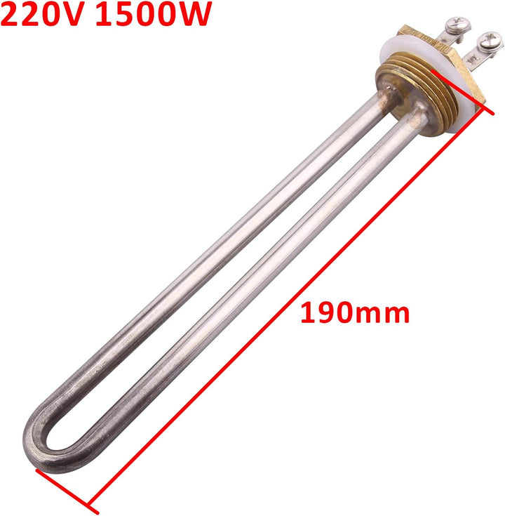 DERNORD 1500W Heizelement 220V Elektrische Brauwasserbereiter 1Inch BSP Gewinde Kupfer Flansch