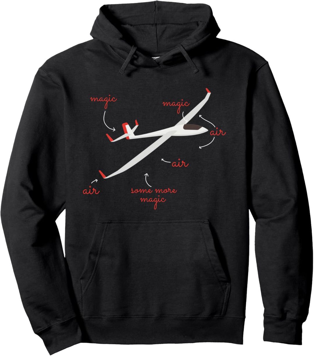 Wieso Segelflieger Piloten fliegen Magie Herren Damen Kinder Pullover Hoodie