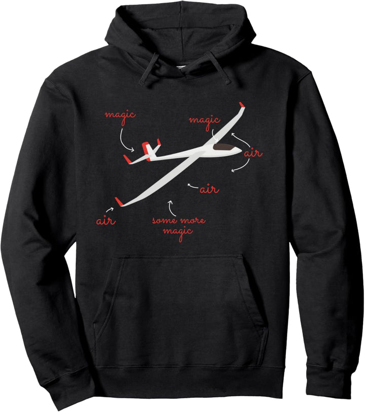 Wieso Segelflieger Piloten fliegen Magie Herren Damen Kinder Pullover Hoodie