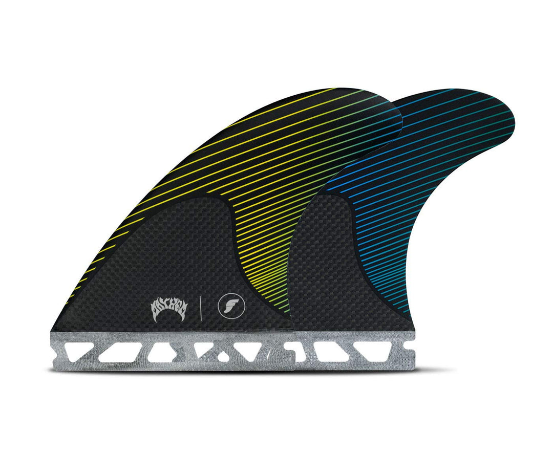 Futures Mayhem Large Honeycomb/Carbon Fin Yellow/blue Einheitsgrösse, Yellow/blue Einheitsgrösse