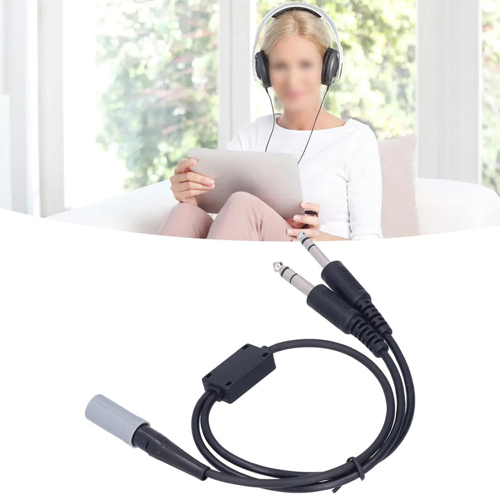 PUSOKEI Aviation Headset Adapter GA Headset auf Helikopter Adapter 58cm/22.8in Kabellänge Helikopter