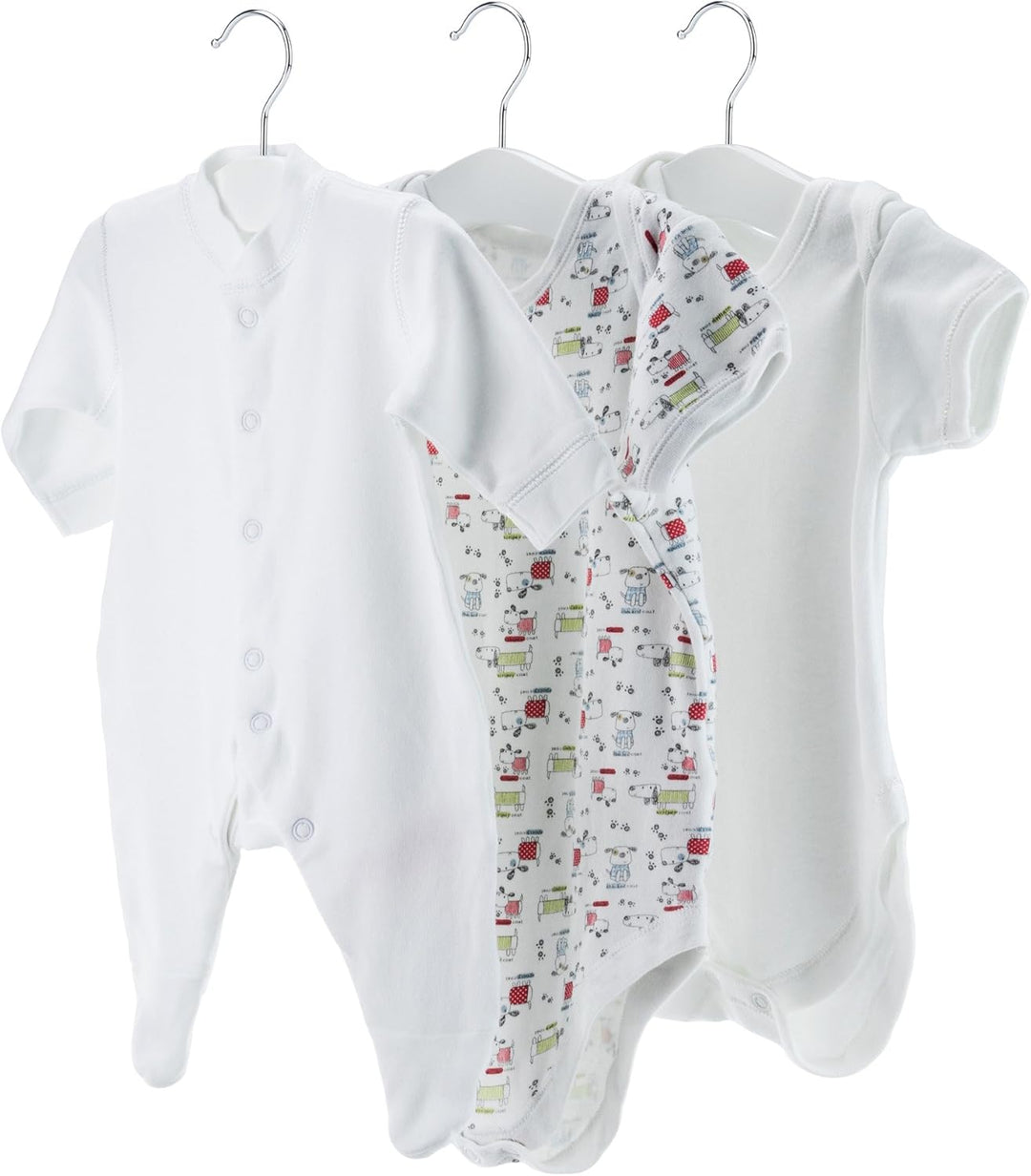 Hangerworld - Echtholz Baby Kinder Kleiderbügel, 12 Stück - Weiss - 25cm