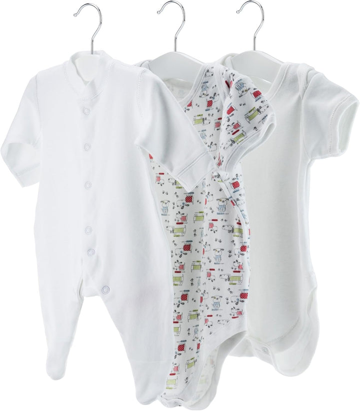 Hangerworld - Echtholz Baby Kinder Kleiderbügel, 12 Stück - Weiss - 25cm