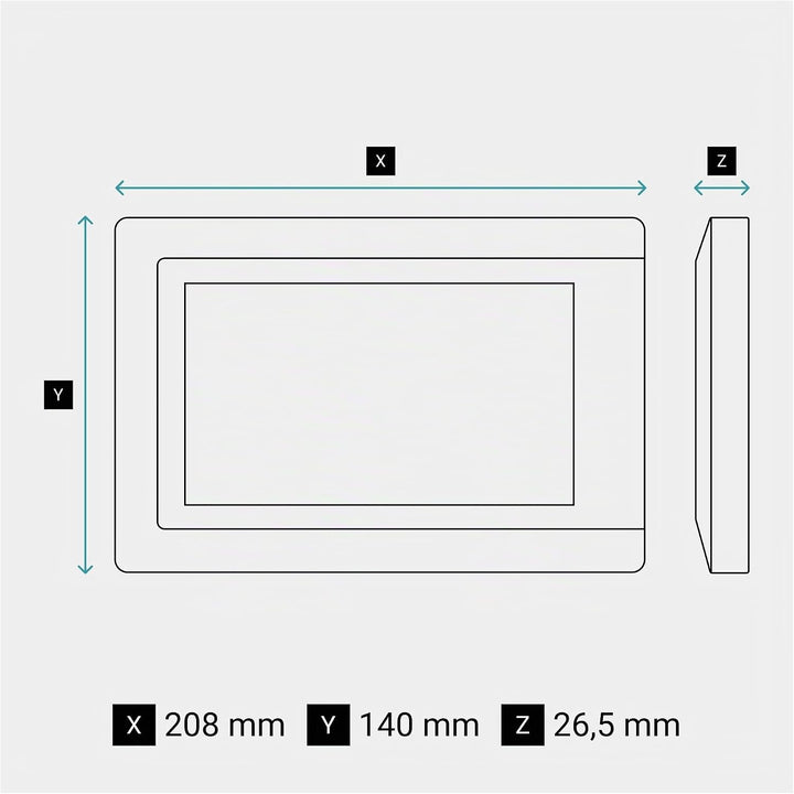 LEGRAND, EASYKIT Essential Video-Innenstelle, 7"-Hochglanz-Farbmonitor, Sensortasten, individuelle E