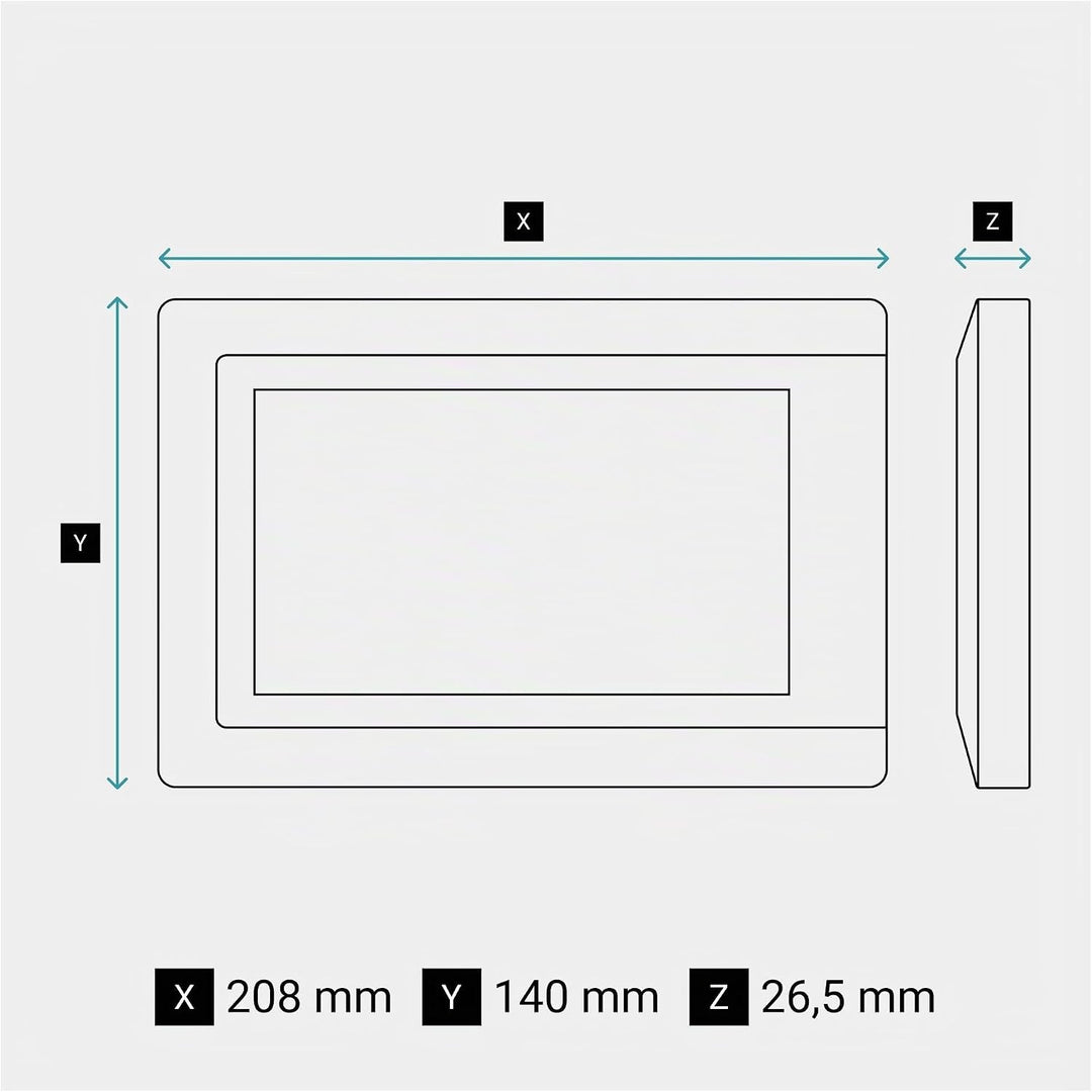LEGRAND, EASYKIT Essential Video-Innenstelle, 7"-Hochglanz-Farbmonitor, Sensortasten, individuelle E
