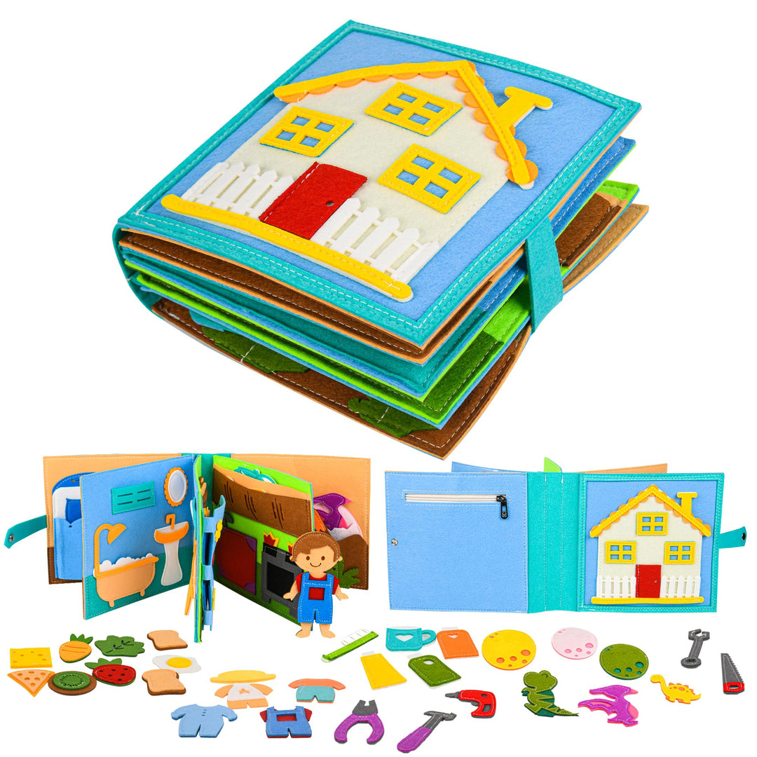 Quiet Book 2 Jahre | Montessori Spielzeug ab 1 Jahre für Motorik Baby | Sensorik Spielzeug ab 1-6 Ja