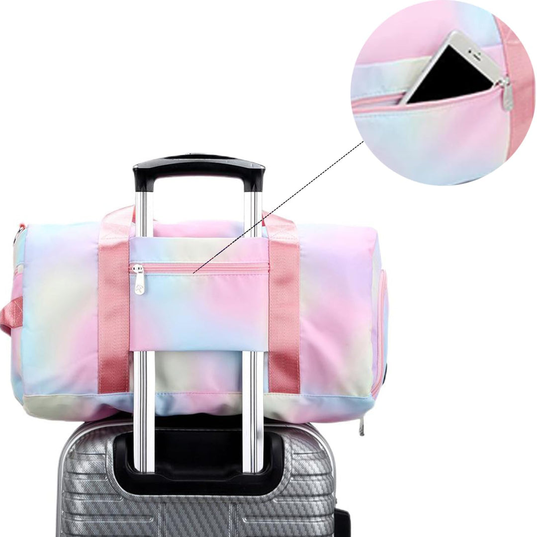 Kindersporttasche Reisetasche mit Schuhfach & Nassfach Schwimmtasche, Kinder Mädchen Reisetasche für