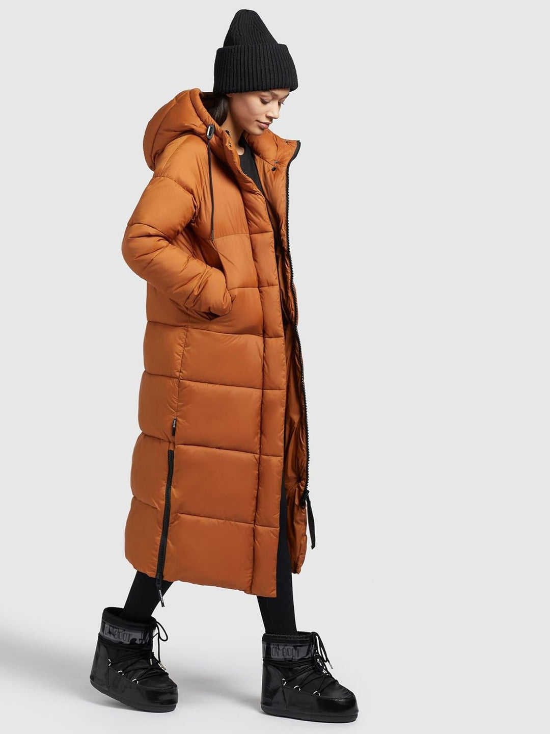 khujo Giesa Frauen Wintermantel schwarz Basics, Casual Wear, Streetwear S braun, S braun