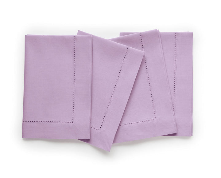 Solino Home Baumwolle Leinen Servietten,4er Set Hohlsaum Dinner Servietten 20x20 Zoll,Maschinenwasch