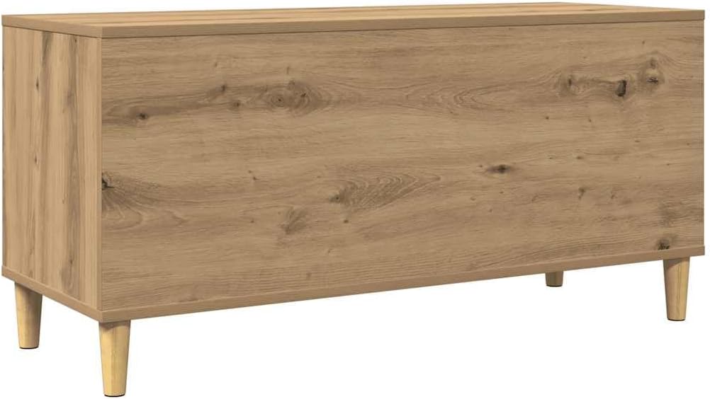 vidaXL Plattenschrank Artisan-Eiche 100x38x48 cm Holzwerkstoff, Schallplattenschrank, Vinylschrank,