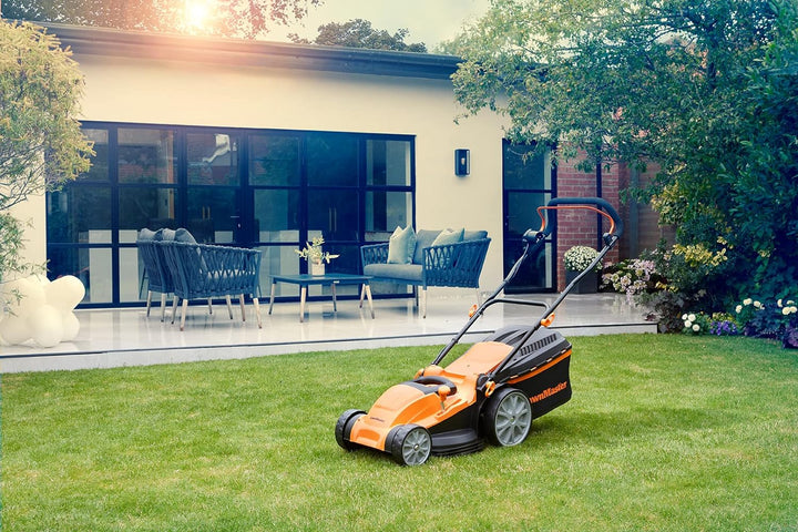 LawnMaster MEB1840M Elektro Rasenmäher 1800W 40cm, 6-fache Schnitthöhenverstellung 20-70 mm, 42L Fan