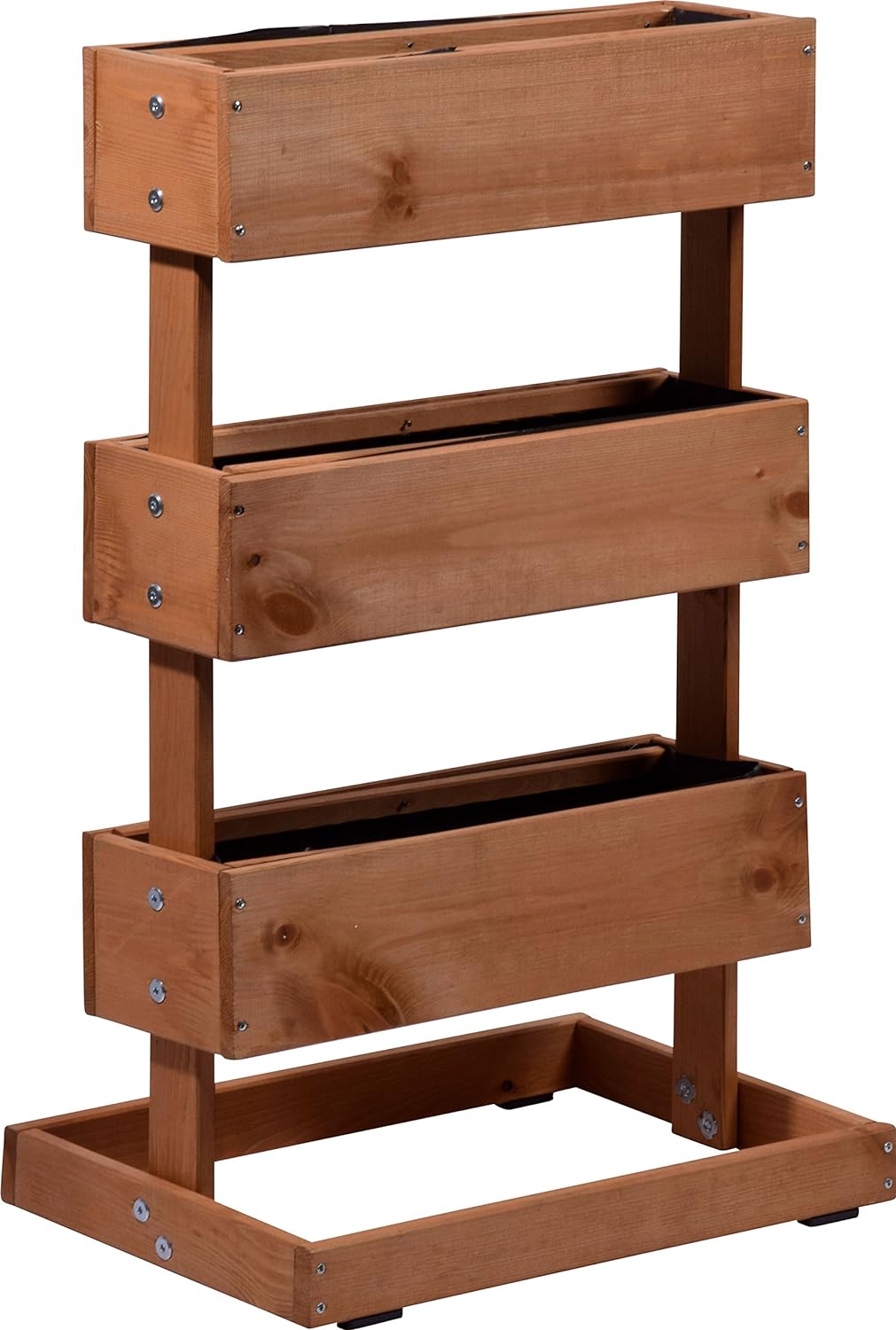 dobar® 58525e Vertikales Blumenbeet Dreistufig | Vertikales Hochbeet mit 3 Pflanzkästen | Vertikalbe