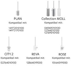 KEUCO Ersatz Toiletten-Bürstenkopf, austauschbar, im 3er Set lose, 12,7x6,9cm, weiss, Original Herst