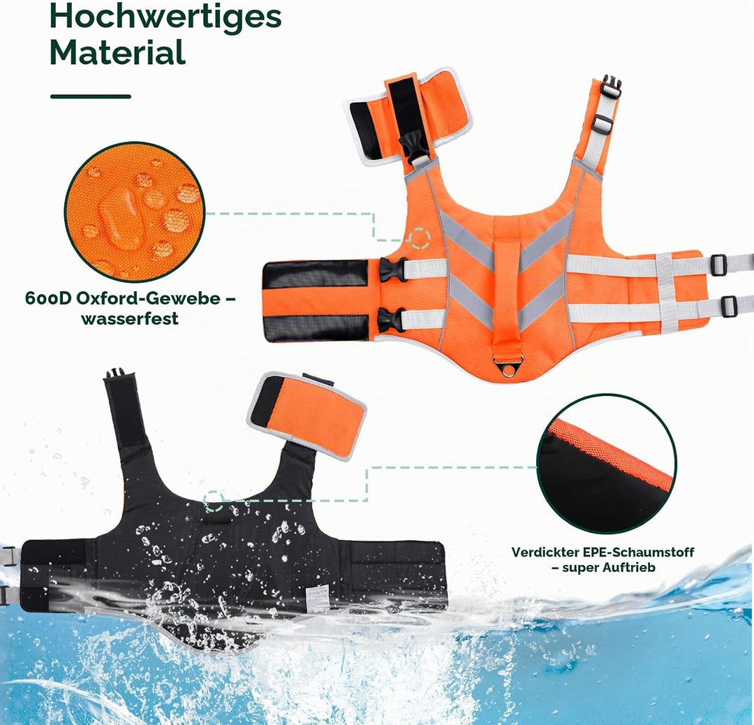 Kuoser Schwimmweste Hund, Haltbarkeit Hundeschwimmweste, Hervorragender Auftrieb Schwimmweste Hund k