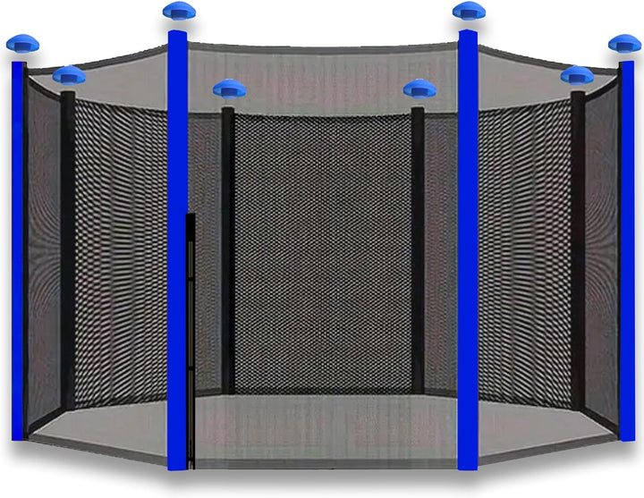 Trampolin Sicherheitsnetz Ersatznetz (für Trampolingestell 305cm mit 8 Stangen, Schwarz/Blau) 305 /
