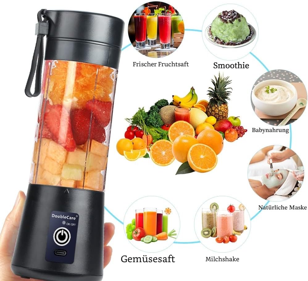 Tragbarer Mixbecher, elektrischer USB-Entsafter, Mini-Mixer, tragbarer Mixer für Shakes und Smoothie