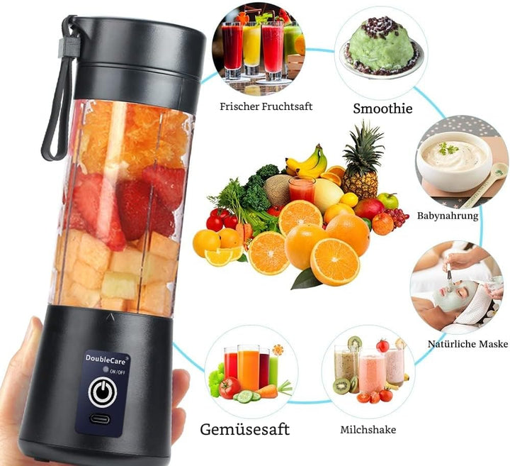 Tragbarer Mixbecher, elektrischer USB-Entsafter, Mini-Mixer, tragbarer Mixer für Shakes und Smoothie