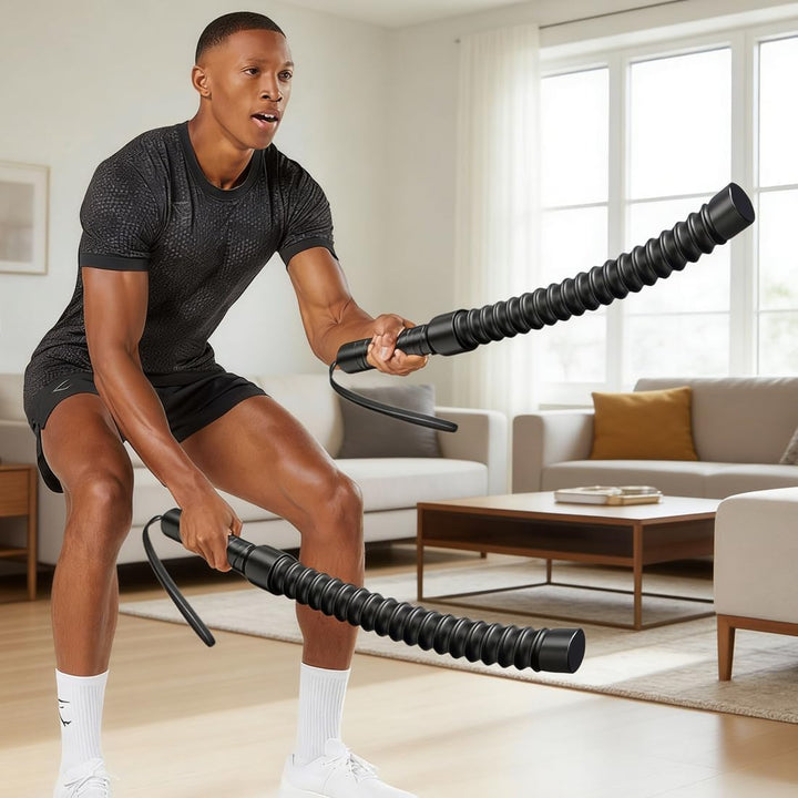 Ropeless Battle Ropes 2 Stück, Seillose Kampfseile ohne Seil für HIIT Training, Cardio und Kraftübun