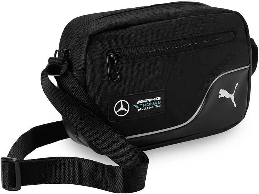 PUMA Herren Mercedes-AMG Petronas Motorsport Umhängetasche Schwarz Einheitsgrösse, Schwarz Einheitsg