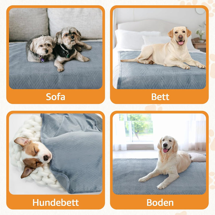 PICK FOR LIFE wasserdichte Hundedecke, Waschbare Flauschige Decken für Hunde und Katzen, Weiche Kusc