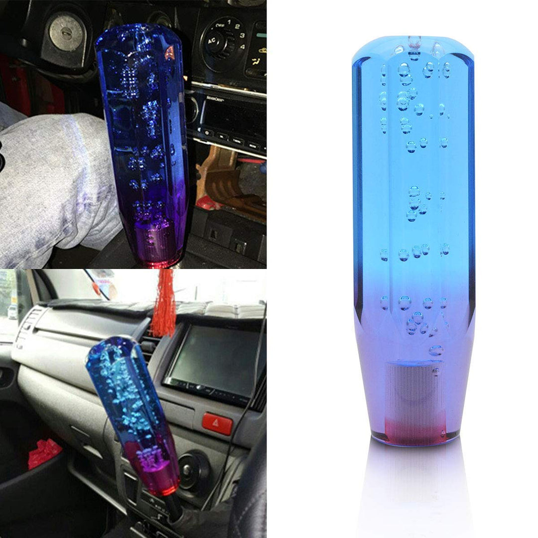 Maso Auto Stick Schaltknauf Universal Speed Gear Shifter Aluminium Kristall Blau + Lila (20 cm) Blau