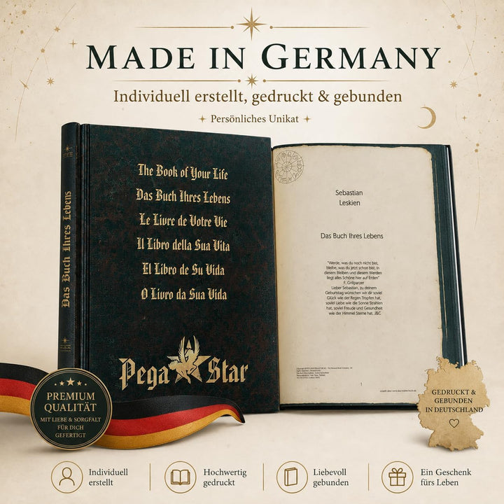 Das Buch deines Lebens - Geburtshoroskop personalisiert, Dein ganz persönliches Horoskop, Geschenk z