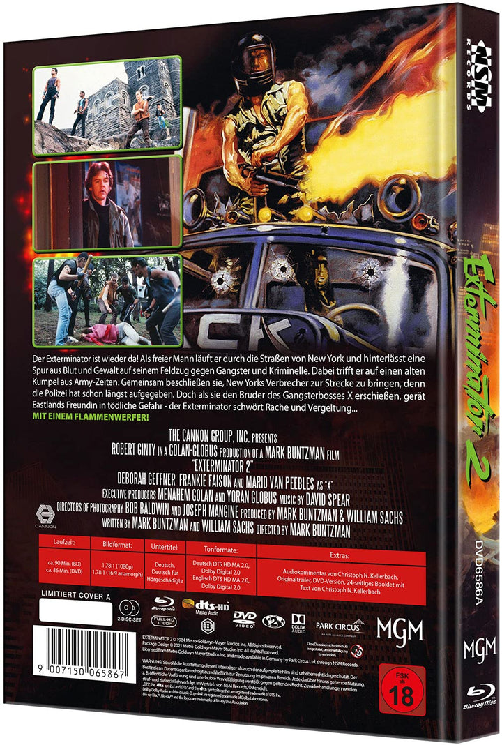 Exterminator 2 [Blu-Ray+DVD] - uncut - limitiertes Mediabook Cover A, Blu-ray