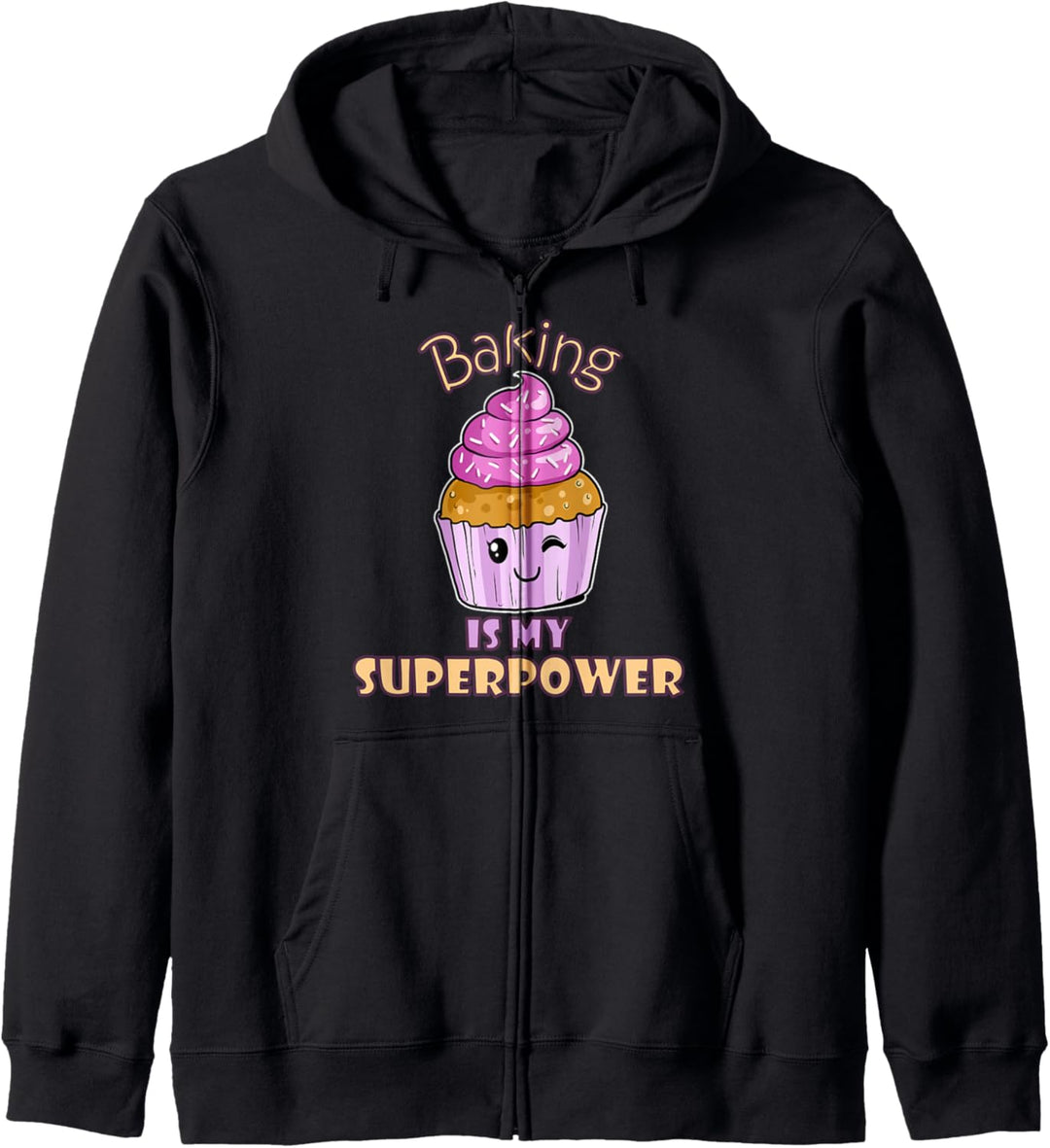 Lustiges Backen ist mein Supermacht-Cupcake-Muffin-Konditor Kapuzenjacke